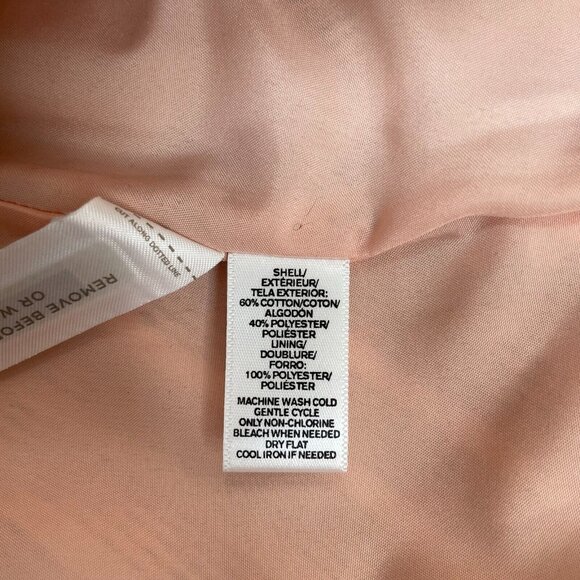 LOFT A-Line Skirt 8 Textured Stripe Peach Navy Blue Women's - Picture 11 of 11